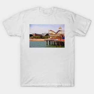 Clacton On Sea Pier And Beach Essex UK T-Shirt